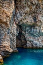 The picturesque blue cave.Turkey Marmaris, Aegean Islands Royalty Free Stock Photo