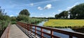 Picturesque bridge in Dutch countryside.