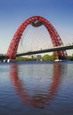 Picturesque bridge over the Moscow river on a sunny day, Moscow,