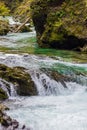 Picturesque bubbling waterfalls