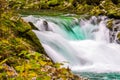 Picturesque bubbling waterfalls