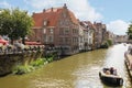 Picturesque buildings along the river. Ghent. Belgium