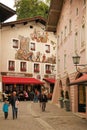 Picturesque buildings in the old town. Berchtesgaden.Germany