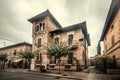 Picturesque buildings under an overcast sky in Buonconvento