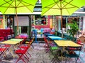 Picturesque cafe terrace in Paris