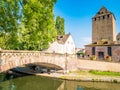 Strasbourg, France - Picturesque canals in La Petite France in the medieval fairytale old town of Strasbourg.