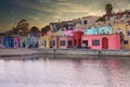 Picturesque Capitola Beach Cottages in the Evening Light