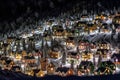 Enchanting Christmas Village in Snowy Night