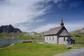 Picturesque church by lake