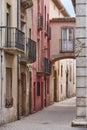 Picturesque city center of La Bisbal. Baix Emporda, Catalonia. Spain Royalty Free Stock Photo