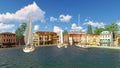 Picturesque city in Italy 3d rendering