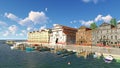 Picturesque city in Italy 3d rendering