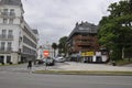 Picturesque Cityscape Architecture of downtown of Santander City of Cantabria region in Spain.