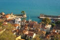 Picturesque cityscape with the sea in Nafpaktos in Greece