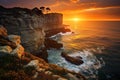 Picturesque coastal cliffs by the sea