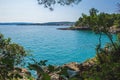 Picturesque coastline in Krk town on the island Krk, Croatia Royalty Free Stock Photo
