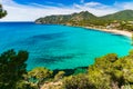 Picturesque coastline view of Canyamel beach, Majorca Mediterranean Sea Spain Royalty Free Stock Photo