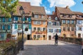 the picturesque colorful medieval old town of Colmar in France