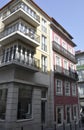 Porto, 21st July: Row of Residential Historic Building from Largo dos Loios Square in Porto in Portugal