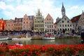 Picturesque colorful town of Ghent in Flanders, Belgium