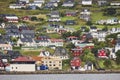 Picturesque colorful village of Vestmanna in Feroe islands. Denmark