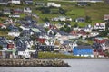 Picturesque colorful village of Vestmanna in Feroe islands. Denmark