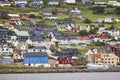 Picturesque colorful village of Vestmanna in Feroe islands. Denmark Royalty Free Stock Photo