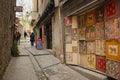 Picturesque corner in the citadel. Carcassonne. France