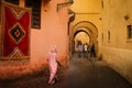 Picturesque corner in the medina. Marrakesh. Morocco Royalty Free Stock Photo