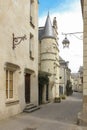 Picturesque corner in the old town. Chinon. France