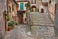 Picturesque corner in Sorano, Grosseto, Tuscany, Italy Royalty Free Stock Photo