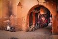 Picturesque corner in the souk. Marrakesh. Morocco Royalty Free Stock Photo