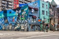 Picturesque corner of St Denis and Rigault streets in Montreal Quebec Canada