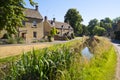 The picturesque Cotswold village of Lower Slaughter, Gloucestershire, UK Royalty Free Stock Photo