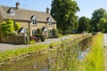 The picturesque Cotswold village of Lower Slaughter, Gloucestershire, UK Royalty Free Stock Photo