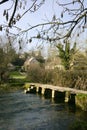 Picturesque Cotswolds - spring flowers in Eastleach Royalty Free Stock Photo