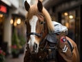 Postal pony delivering mail