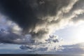 Dramatic stormy clouds over the Baltic sea Royalty Free Stock Photo