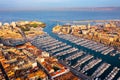 Drone view of Marseille on Mediterranean coast overlooking Old Port Royalty Free Stock Photo