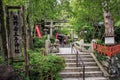 The picturesque Eikando temple and grounds, the entrance stone gate, Kyoto, Kansai Region, Japan Royalty Free Stock Photo