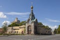 The picturesque Epiphany Chapel in the city of Kronstadt, Russia