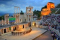 Picturesque evening antique amphitheater view Royalty Free Stock Photo