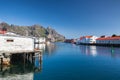 Picturesque fishing port in Henningsvaer