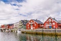 Picturesque fishing village Henningsvaer on Lofoten islands in
