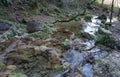 Picturesque forest landscape near Vallocchie waterfall in Castel di Tora, Lazio, Italy Royalty Free Stock Photo