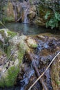 Picturesque forest landscape near Vallocchie waterfall in Castel di Tora, Lazio, Italy Royalty Free Stock Photo