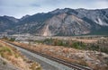 Picturesque Fraser River Valley in autumn. Royalty Free Stock Photo