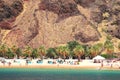 Picturesque gorgeous view on Teresitas beach on Tenerife island Royalty Free Stock Photo
