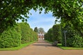 Picturesque green alley in Kensington Gardens, London