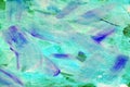 Green blue acrylic painting texture. Hand painted background Royalty Free Stock Photo